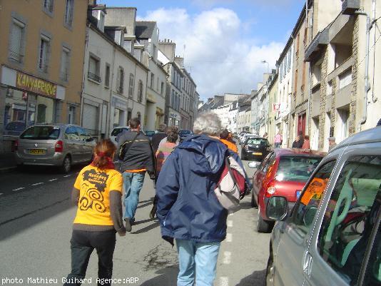 Entrainement général dans les rues de Carhaix.