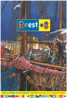 Affiche officielle de Brest 2008 imaginée par l'auteur de bandes dessinées François Bourgeon.
