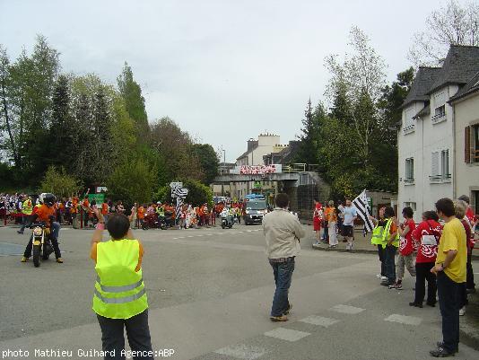 Arrivée en centre-ville de Carhaix