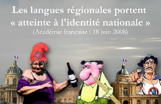 Caricature de l\'identité nationale.