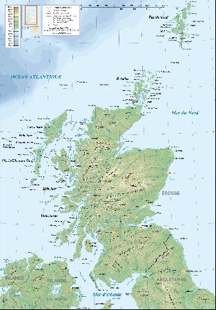 Carte de l\'Écosse. Éric Gaba. (Wikimedia Commons. GNU Free Documentation License).