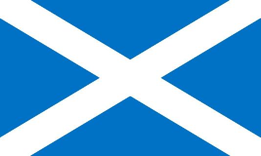 Le <i>Saltire</i> ou croix de Saint-Andrew. Drapeau écossais.