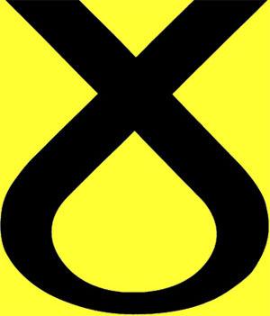 Le “ribbon” ou logo du Scottish National Party.