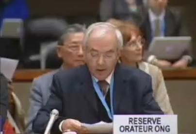 Aureli Argemí at the nited Nations Geneva last Wednesday