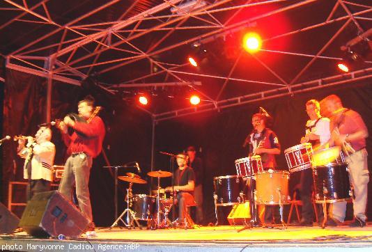 André Le Meut avec ses compères. André Le Meut avec ses compères.