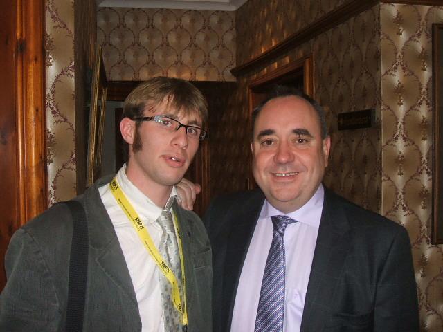 Gwendal Rioual en compagne d\'Alex Salmond.