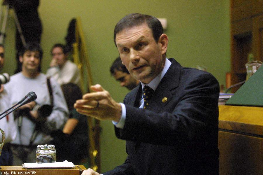 J.J. Ibarretxe Président du Gouvernement basque.