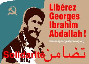 Affiche pour la libération de Georges Ibrahim Abdallah.