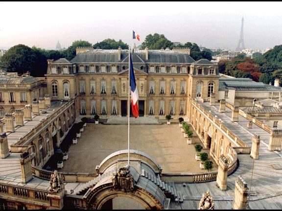 Le Palais de l\'Élysée où est reçue la délégation bretonne.