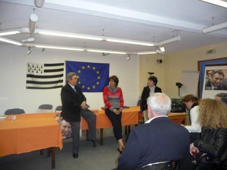 Sylvie Goulard et Bruno Joncour Duo tête de liste pour la liste MoDem des Européennes dans l\'Ouest.