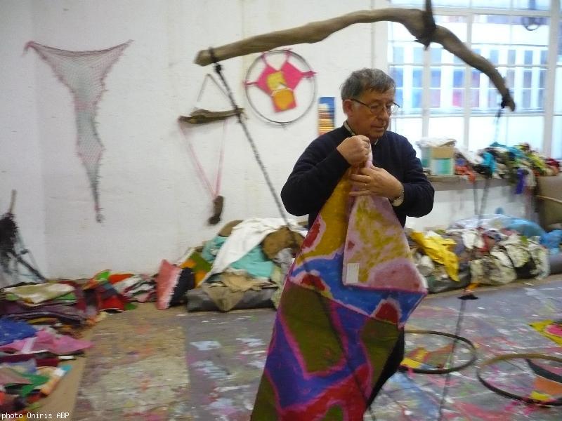 Atelier de Claude Viallat - mars 2009