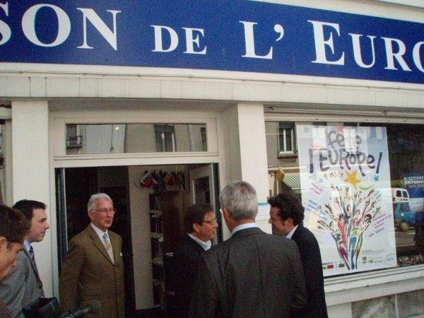 Emmanuel Morucci accueille Christophe Béchu à la Maison de l\'Europe de Brest et Bretagne ouest