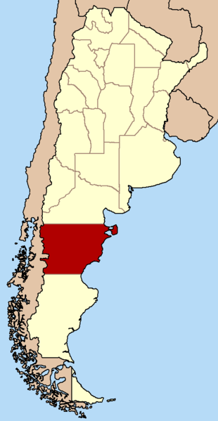 Province of Chubut Argentina (marked on map above) image: wikipedia.