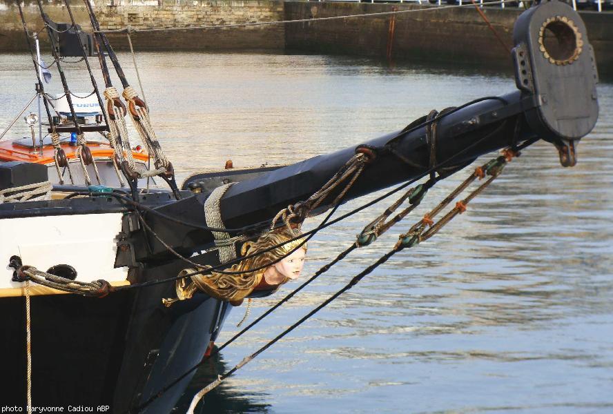 La proue de la Recouvrance à Brest quai commandant Malbert.