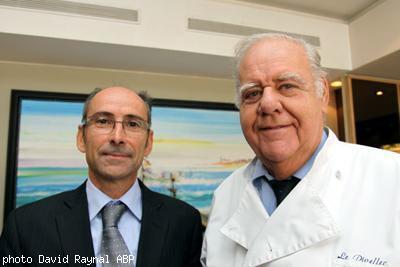 Paul Loret et le chef breton Jacques Le Divellec.