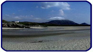 Uig Beach (above) where the Lewis chessmen were found (photo: http://www.isle-of-lewis.com)