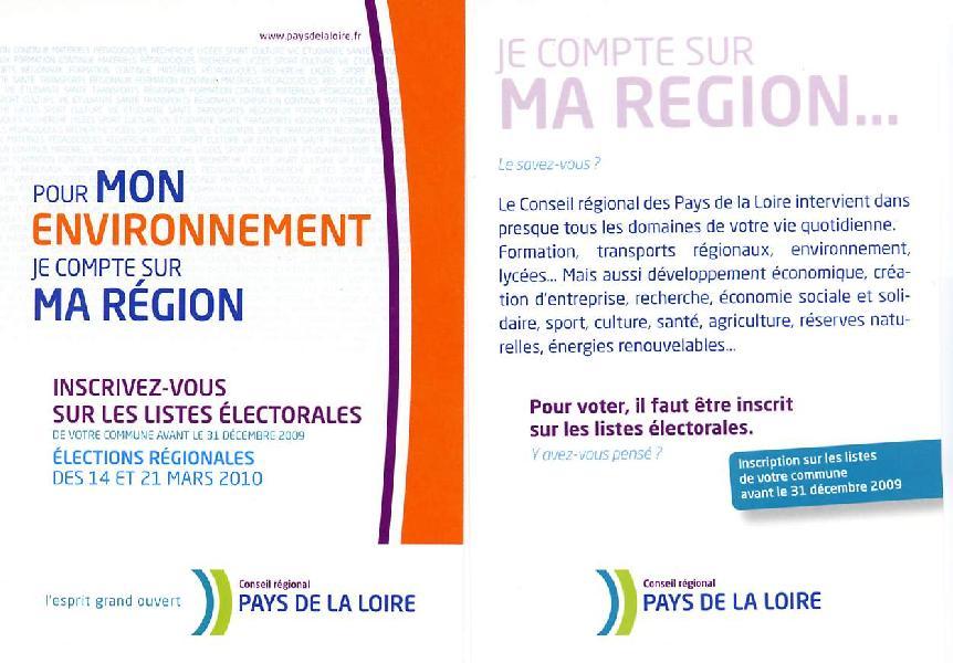 “Je Compte Sur ma Région”. (Ici) pour mon Environnement. Carte postale recto-verso. “Je Compte Sur ma Région”. (Ici) pour mon Environnement. Carte postale recto-verso.