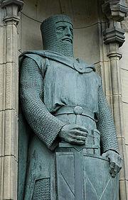 La statue de William Wallace au château d'Édimbourg.
