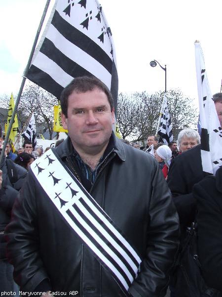 Christian Troadec à la manifestation pour la langue bretonne à Lorient le 31 mars 2007.