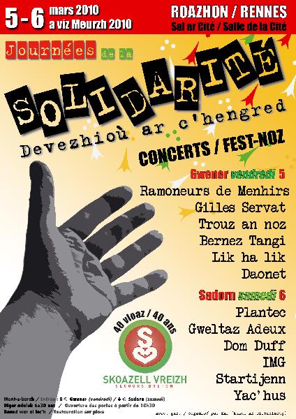 Journées de la Solidarité / Devezhioù ar c\'hengred 5 et 6 mars 2010.