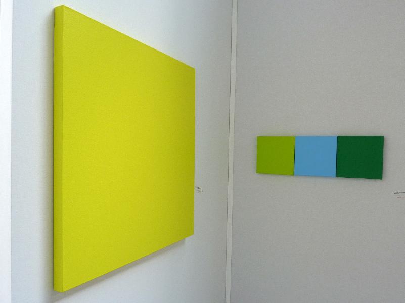 Aurélie Nemours \"Polychromie\" acrylique sur toile 1990.