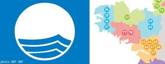 Le Pavillon Bleu flottera en 2010 sur 16 communes et 38 plages
bretonnes.