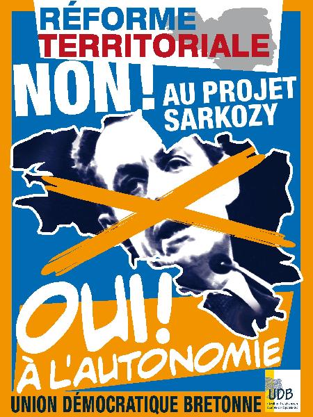 La nouvelle affiche de l\'UDB placardée un peu partout en Bretagne.