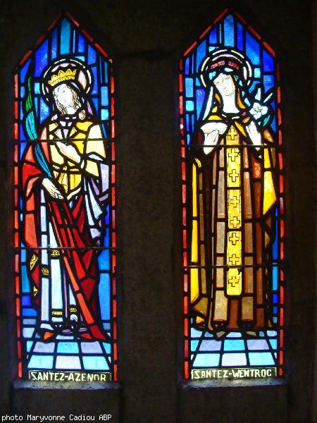 Vitraux de Santez Azenor et Santez Wentroc. Vitraux de Santez Azenor et Santez Wentroc.