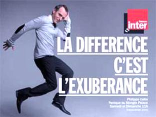 Philippe Collin a illustré l\'une des campagnes de France Inter sur
le thème de la différence.