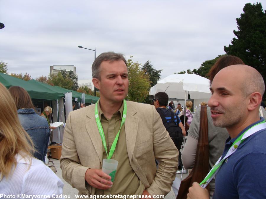 François de Rugy aux Journées d\'été du rassemblement des écologistes à Nantes le 19 août 2010.