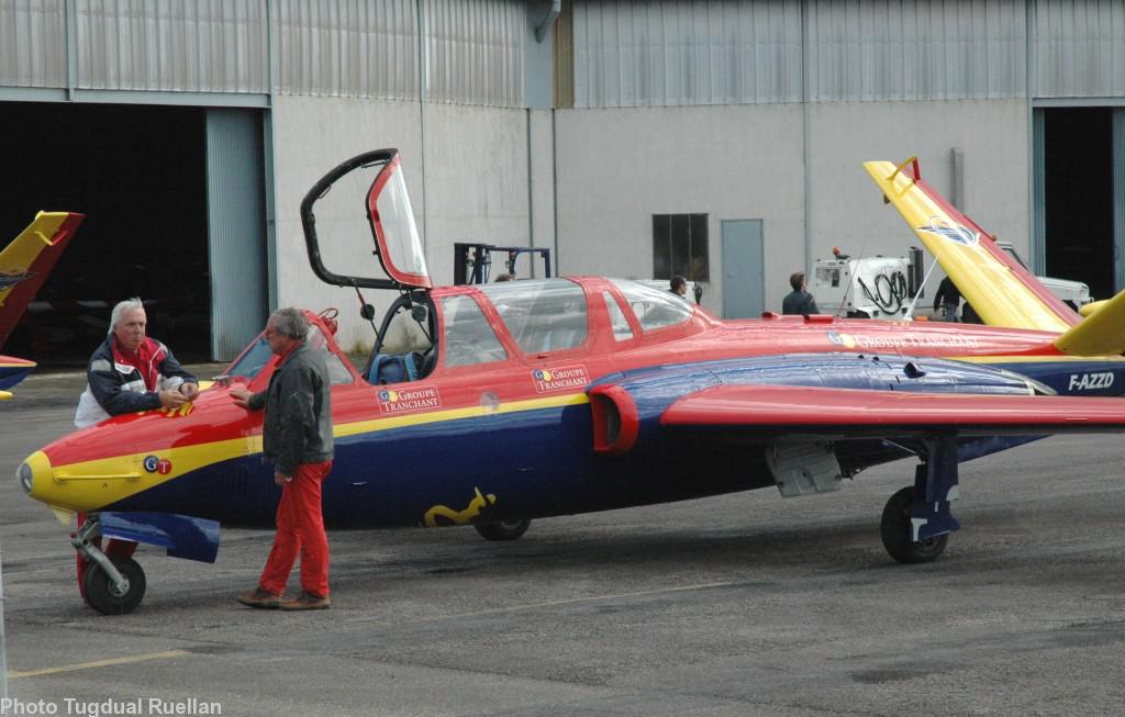 Les premiers avions viennent d\'arriver parés au décollage pour le meeting aérien de Saint-Jacques-de-la-Lande.