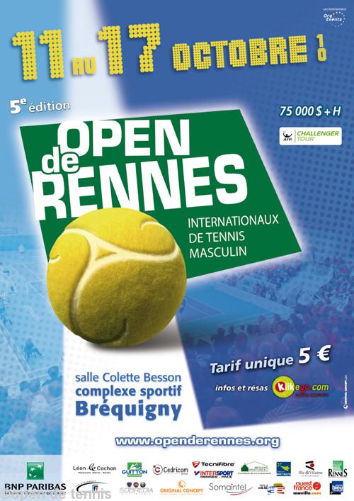 L\'Open de tennis se déroule à Rennes et Saint-Jacques de la Lande jusqu\'au 17 octobre.