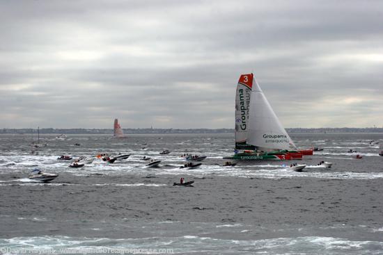Départ de la Route du Rhum-La Banque Postale 2010 au large de la pointe du Grouin à Cancale. Départ de la Route du Rhum-La Banque Postale 2010 au large de la pointe du Grouin à Cancale.