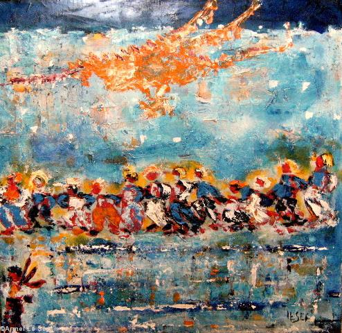 \"An aerouant aour\" a ro un tamm skoaz d\'ar gorriked. Aonik un tamm memestra !! Il est là pour les aider mais ils ont un peu peur quand même !!