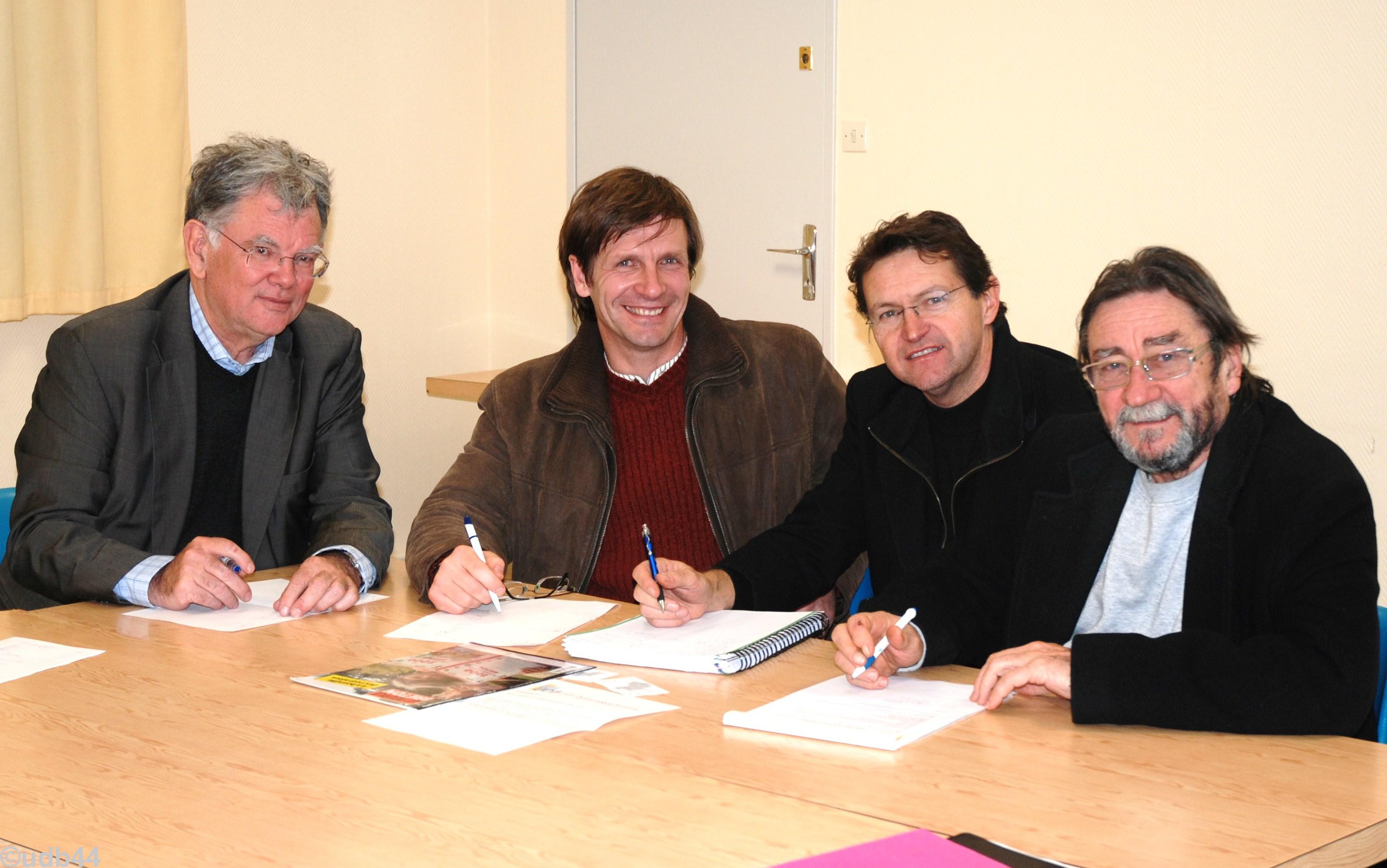 De g. à dr. P. Even ; P. Henry ; H. Carro ; J. Violier.