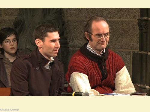 Gwenael Dage et Christian Le Meut présentent les disprizioù.