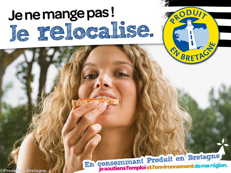 Une première création d\'affiche \"je ne ...  je relocalise\" pour montrer un exemple et susciter la créativité des candidats