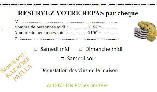 Bulletin de réservation à recopier. Voir aussi le PDF.