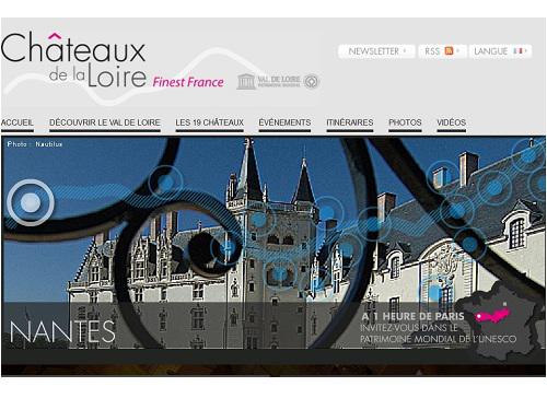 Copie d'écran du site “officiel” http://www.loire-chateaux.org mise sur l'article Ouest France.