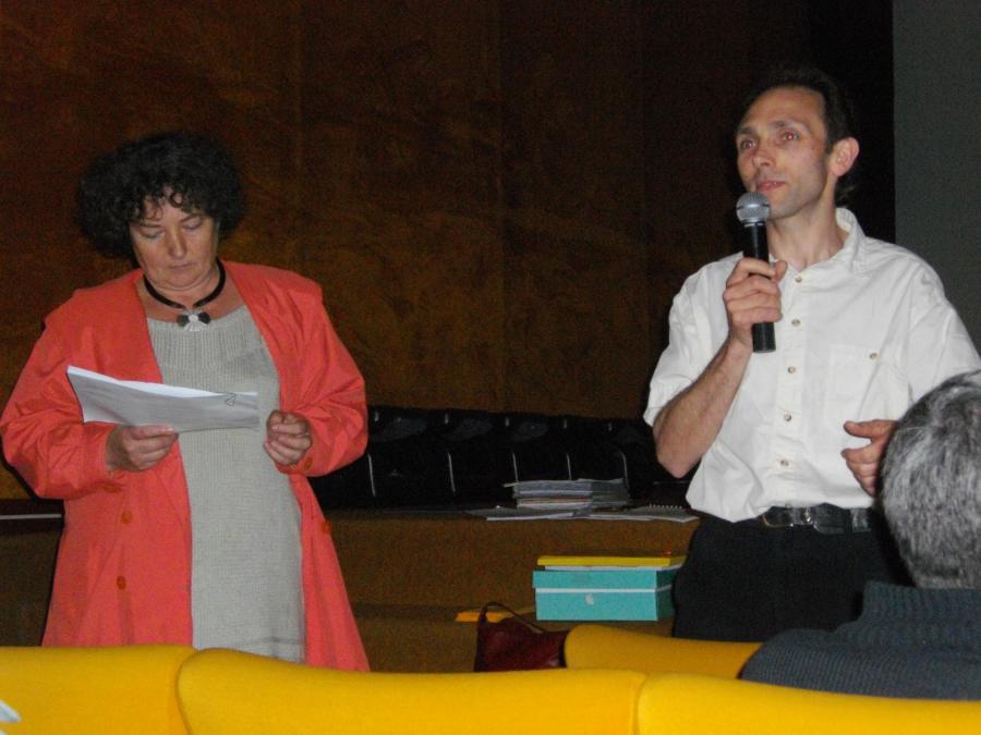 Chantal Cusnier et Patrick Boulé  président de l\'association Roz Glas