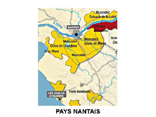 Carte Muscadet Pays nantais sur le site.