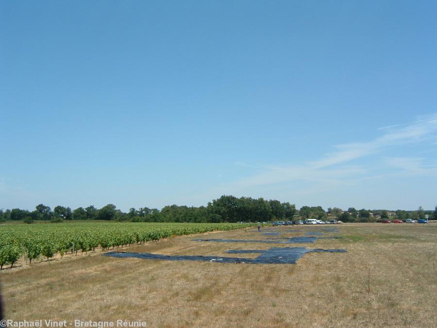 Le 44. Au fond les voitures des participants au montage. Le 44. Au fond les voitures des participants au montage.