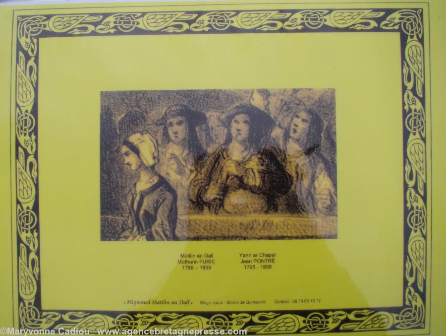 Mathurin serait ici au théâtre de 1.600 places où il joua pour Louis-Philippe. Dessiné avec son compère Jean Pointré au biniou - que l\\\'on ne disait pas encore <i>kozh</i> (vieux). Mathurin serait ici au théâtre de 1.600 places où il joua pour Louis-Philippe. Dessiné avec son compère Jean Pointré au biniou - que l\\\'on ne disait pas encore <i>kozh</i> (vieux).