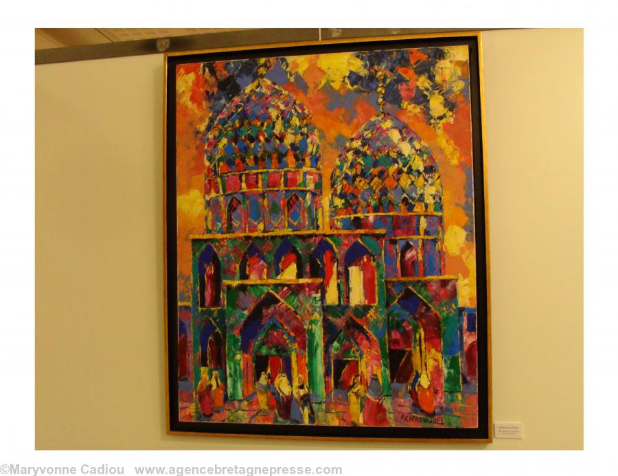 Jérusalem. La mosquée d\'Omar. Novembre 1977. Huile sur toile. Jérusalem. La mosquée d\'Omar. Novembre 1977. Huile sur toile.