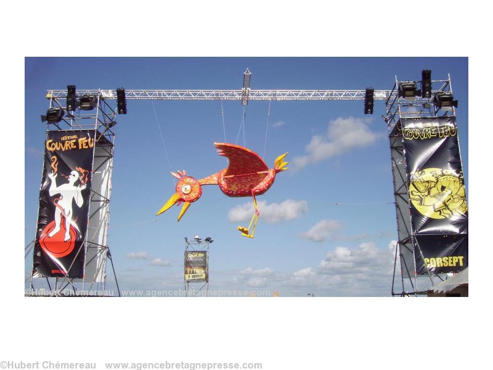 Festival Couvre Feu. Le site du festival de Corsept borde l\'estuaire de la Loire.