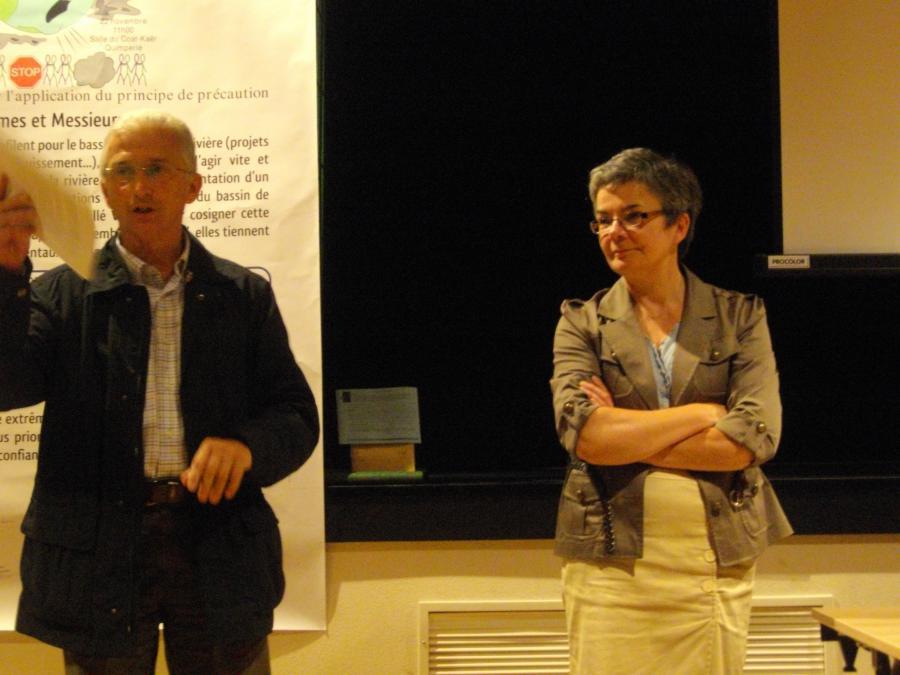 Dominique Williams et Dominique Avelange : la porte parole de NPCB et le président d\'Ellé vivante