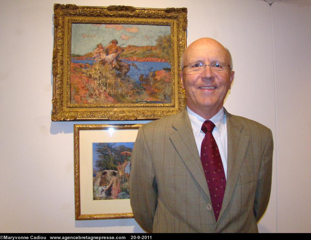 Ker-Xavier Roussel. <i>L’Enlèvement</i> ou <i>Mer bleue</i>. Huile sur toile vers 1925-1930. Paris collection Galerie de la Présidence : collection Winter. Autorisation de reproduction dans le cadre de l’interview de Bernard Le Floc’h.