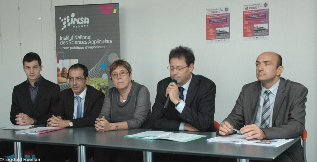 Les organisateurs de la 15e Semaine pour l\'emploi des personnes handicapées réunis à l\'Insa de Rennes mercredi dernier.