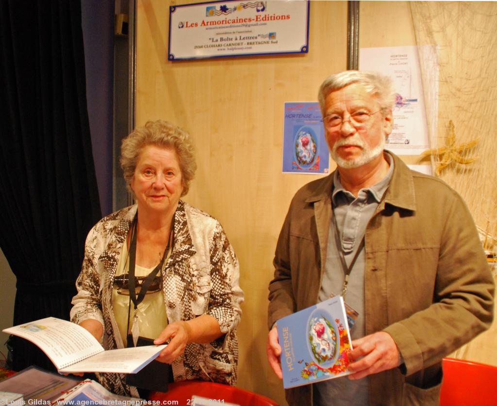 Josette David l\'éditrice et Pierre Livory l\'écrivain de \'\' Hortense
la petite méduse\'\'