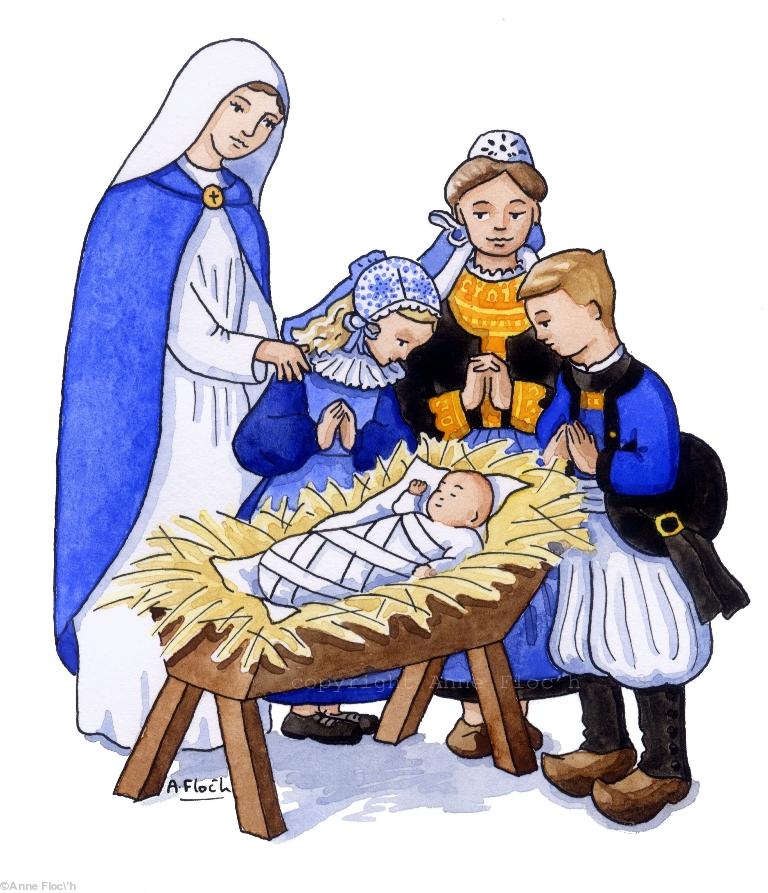Carte postale de Noël - Anne Floc\'h.